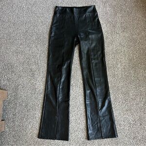 Abercrombie & Fitch Split-Hem Vegan Leather Flare Pants, Size Medium‎ Long